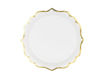 Picture of PAPER PLATES WHITE GOLD EDGES 18.5CM - 6 PACK